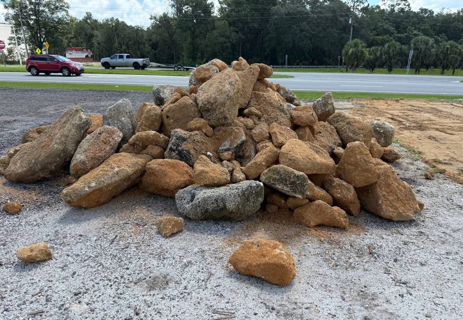 Coquina boulder pile
