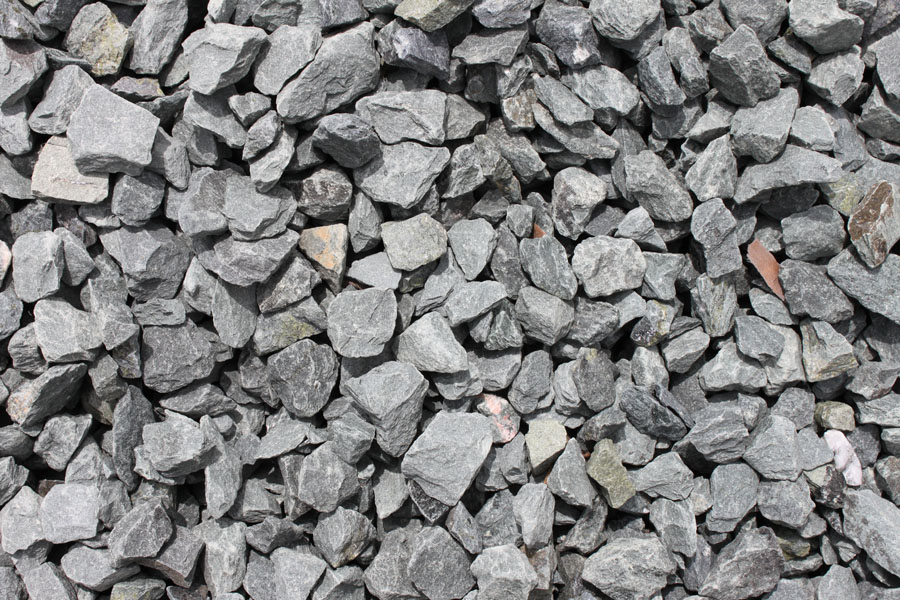 Palmetto green decorative stone in a bin at the West Volusia Shed Co. yard in DeLand