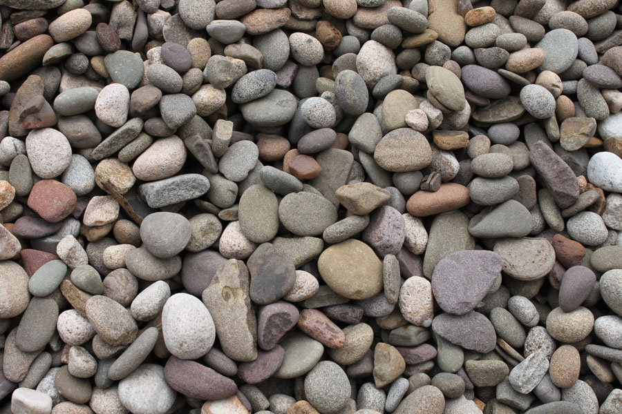 River jacks stone in a bin at the West Volusia Shed Co. yard in DeLand