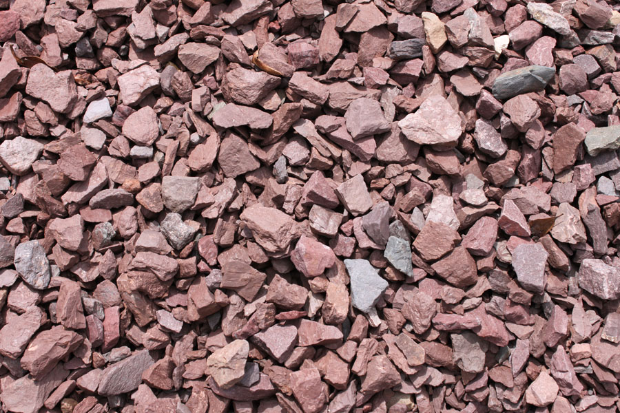 Seminole chips decorative stone in a bin at the West Volusia Shed Co. yard in DeLand