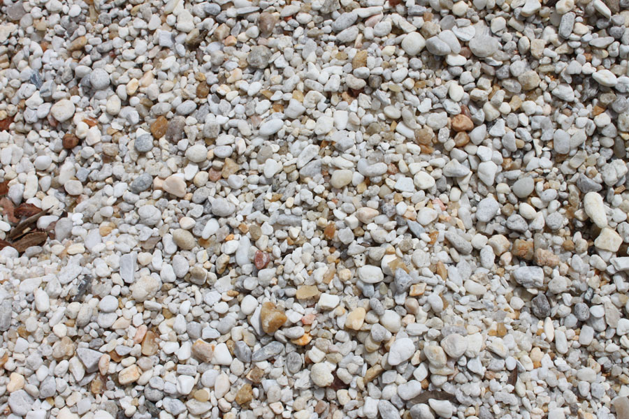 White river rock in a bin at the West Volusia Shed Co. yard in DeLand